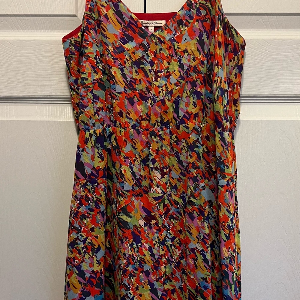 Multicolor Spaghetti Strap V-Neck Dress by Madewell